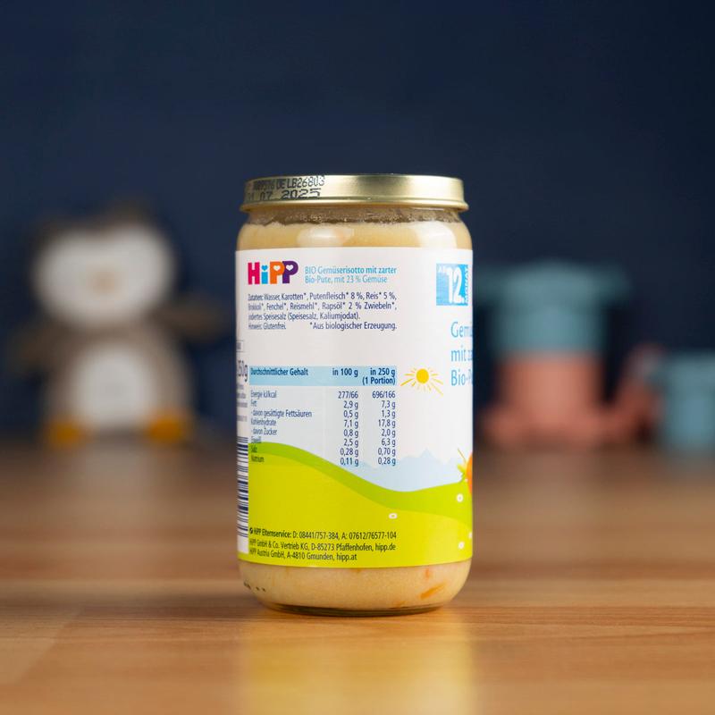 HiPP Jar - Vegetable Risotto With Tender Organic Turkey (250g) - 12+ months