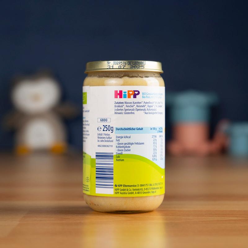 HiPP Jar - Vegetable Risotto With Tender Organic Turkey (250g) - 12+ months