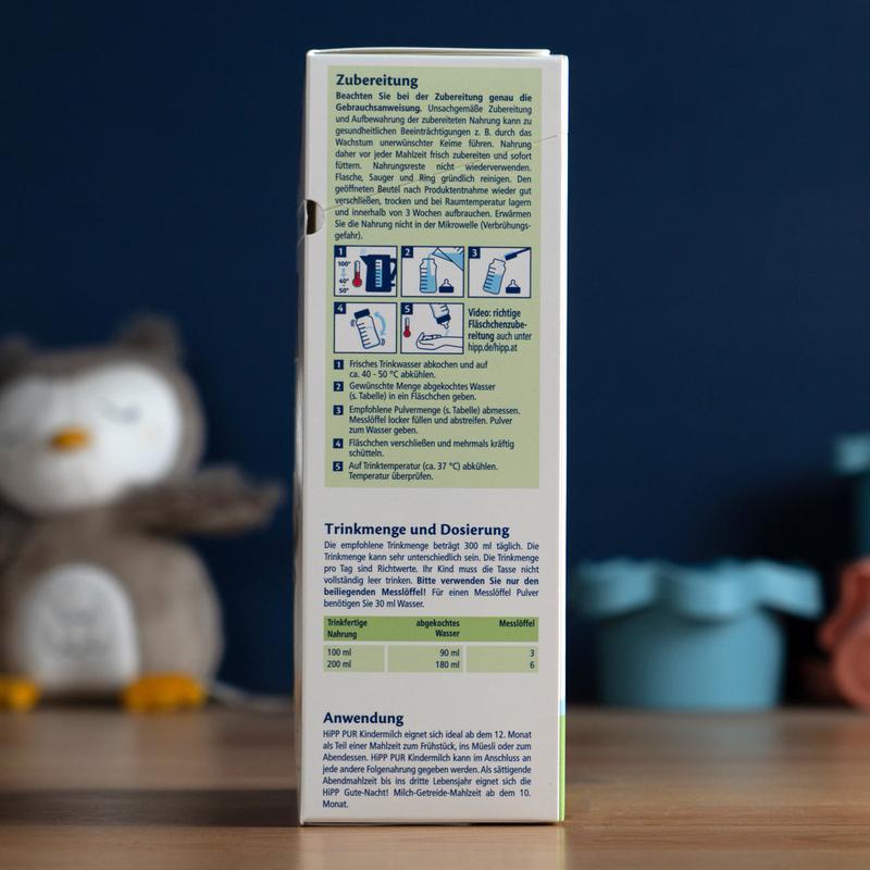 HiPP PUR Stage 4 Organic Whole Milk Toddler Formula 12+ months (500g)