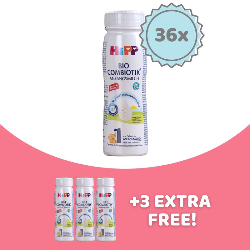 HiPP Ready to Feed Stage 1 (0-6 Months) - 200ml (36 Bottles)