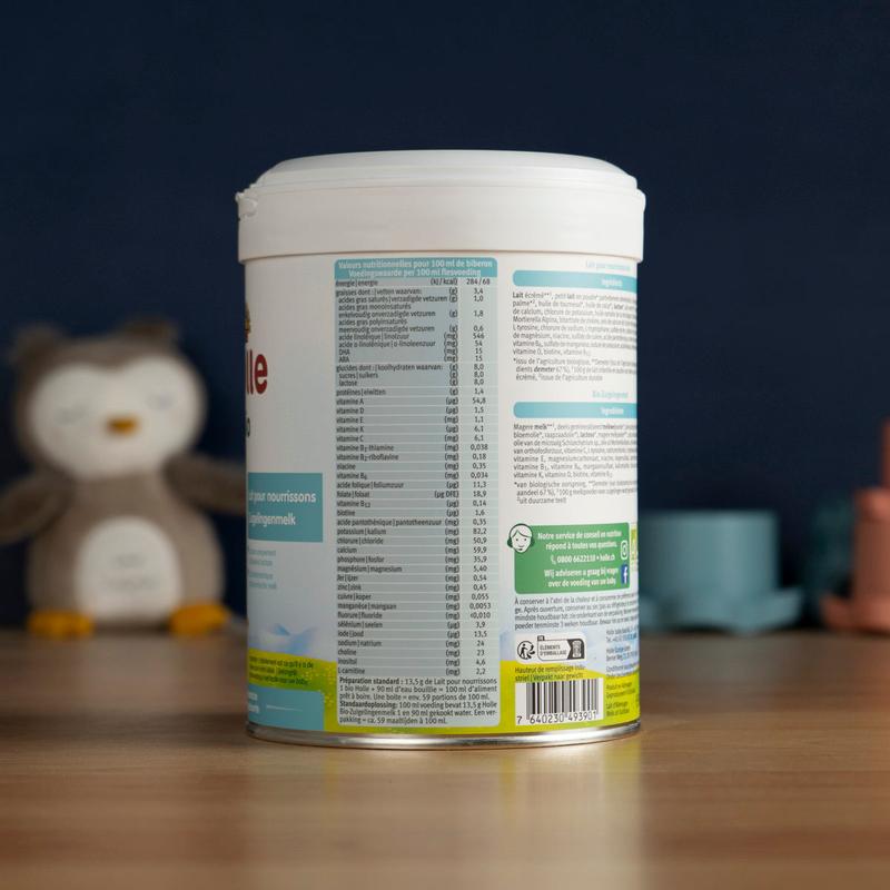 Holle Cow Milk Formula Stage 1 (0-6 Months): Dutch Version (800g)