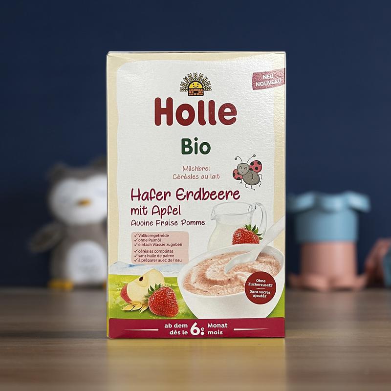 Holle Organic Milk Cereal Oat and Strawberries with Apple (6+ Months) - 250g
