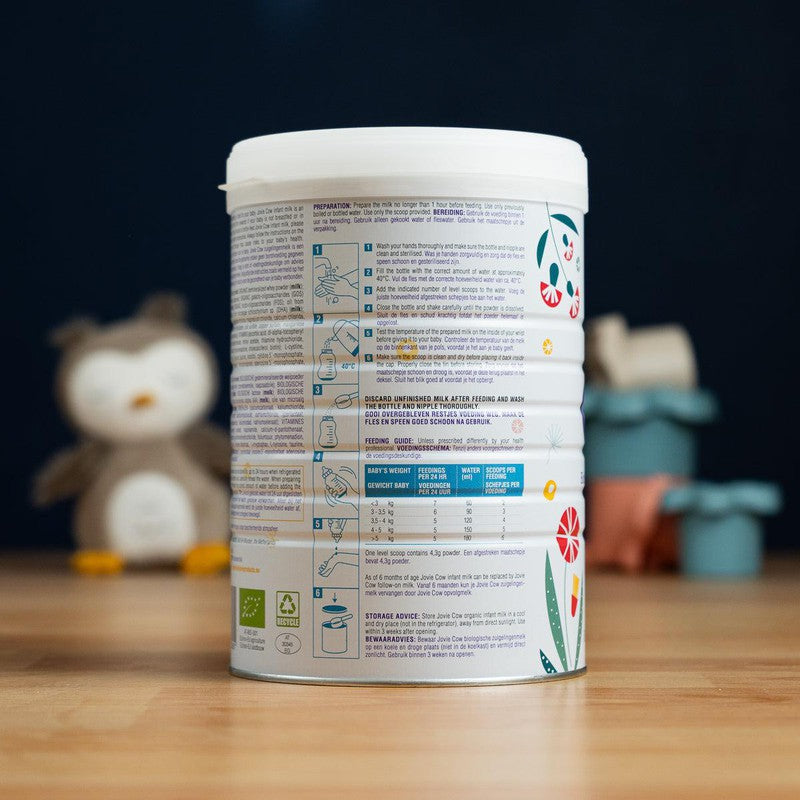 Jovie Stage 1 (0-6 Months) Organic Cow Milk Formula (800g)