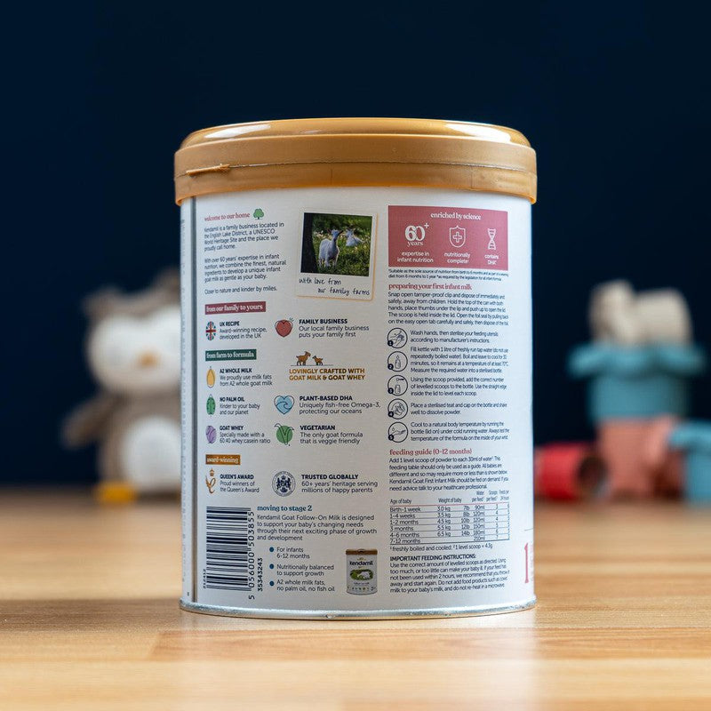 Kendamil Goat Stage 1 (0-6 Months) First Infant Milk Formula (800g): UK Version