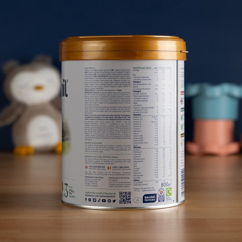 Kendamil Stage 3 (12+ Months) Organic Milk Formula (800g)