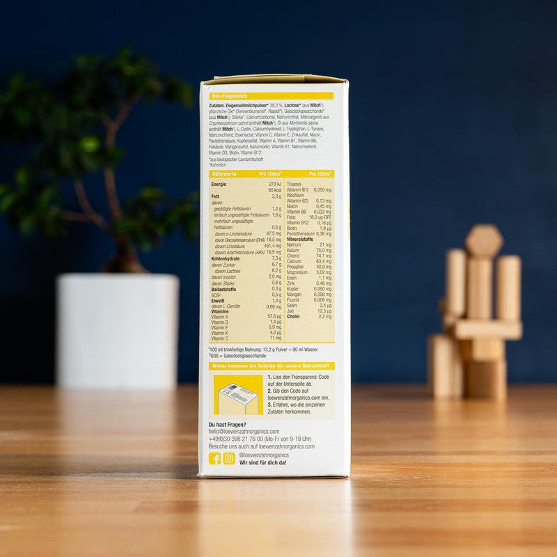 Löwenzahn Organics Goat Stage 2 (6-12 Months) Follow-On Formula (500g)