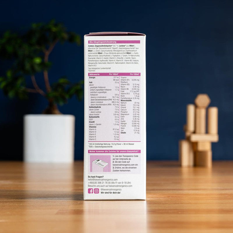 Löwenzahn Organics Goat Stage Pre (0-6 Months) Infant Formula (500g)