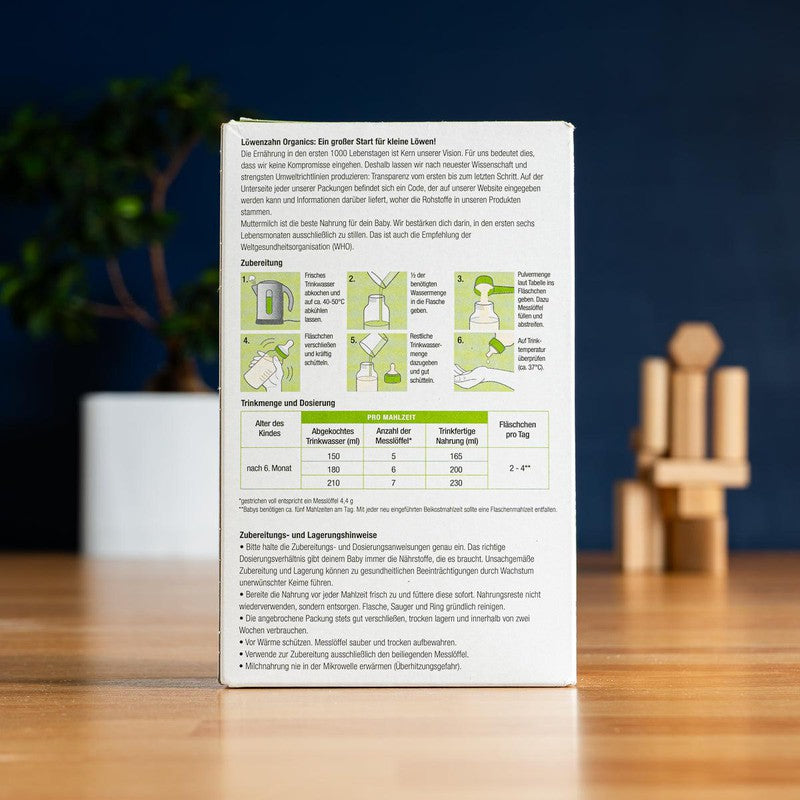 Löwenzahn Organics Stage 2 (6-12 Months) Baby Formula (500g)