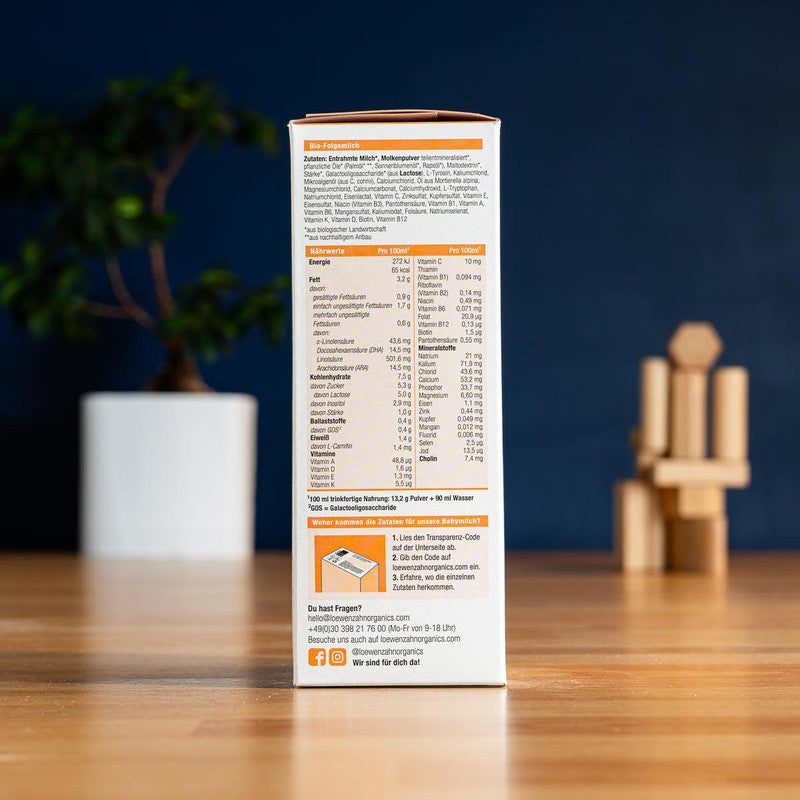 Löwenzahn Organics Stage 3 (10+ Months) Baby Formula (500g)