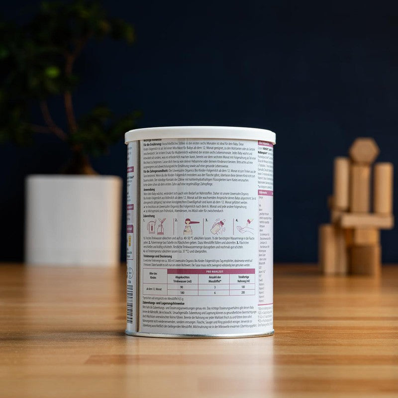 Löwenzahn Whole Cow's Milk Stage 3 (12+ Months) Toddler Follow-On Formula (400g)