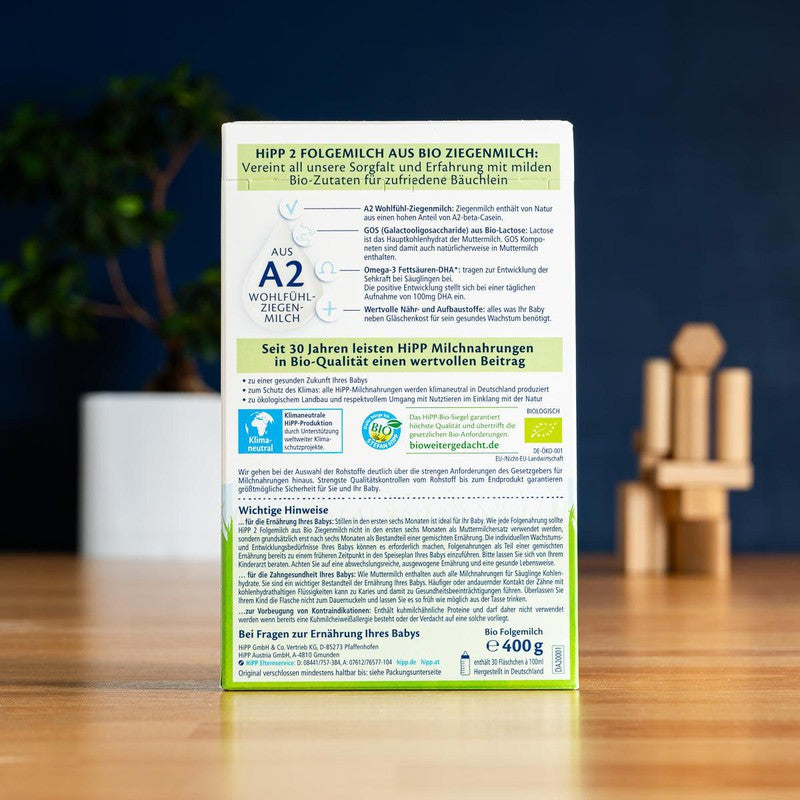 HiPP Goat Milk Formula Stage 2 (6-12 Months) - German Version (400g)