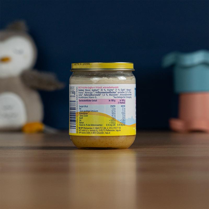 HiPP Jar - Fruit And Yogurt Muesli Puree (160g)