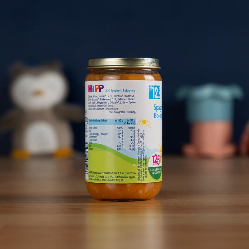 HiPP Jar Spaghetti Bolognese: 12+ months (250g)