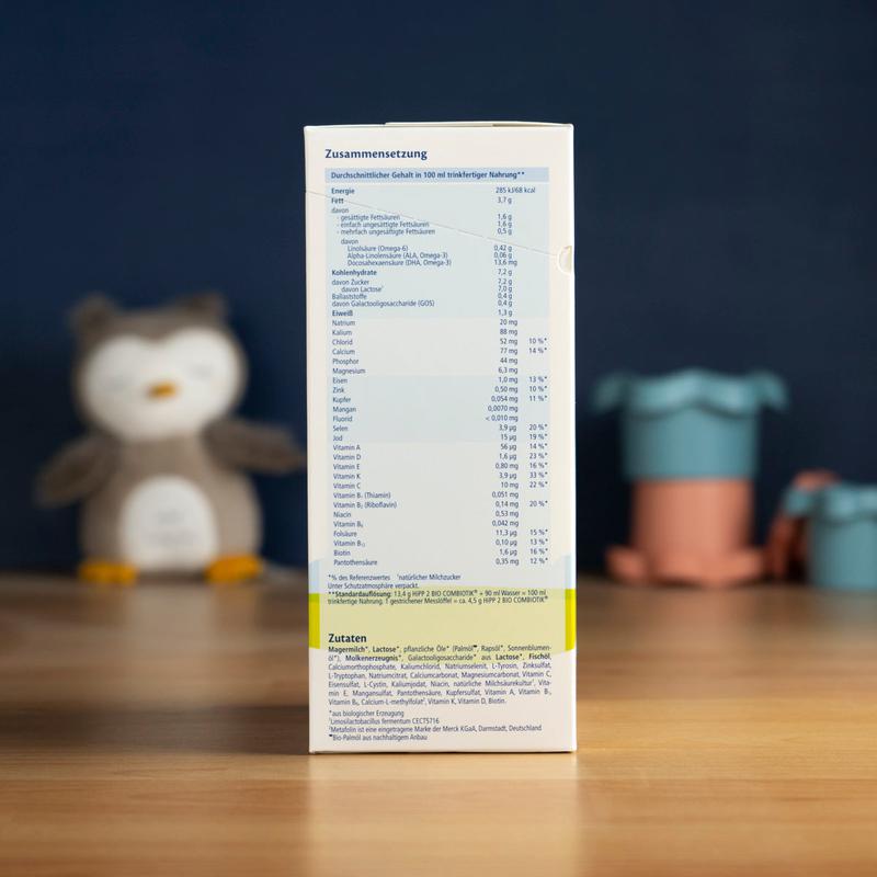 HiPP No Starch Stage 2 (6+ Months) Combiotic Formula - German Version (600g)