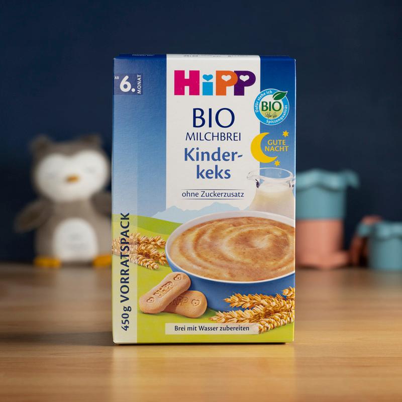 HiPP Organic Good Night Milk Porridge - Biscuit (6+ Months) - 450g