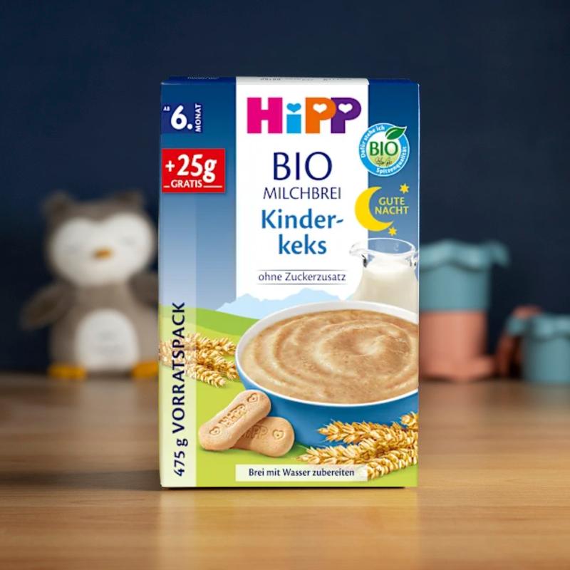 HiPP Organic Good Night Milk Porridge - Biscuit (6+ Months) - 475g
