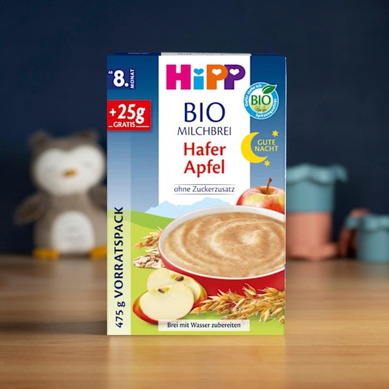 HiPP Organic Good Night Milk Porridge - Oat and Apple (8+ Months) - 475 g