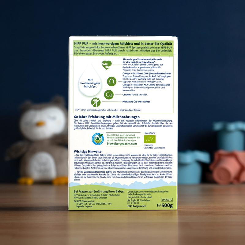 HiPP PUR Stage 3 Organic Whole Milk Formula 10+ months (500g)