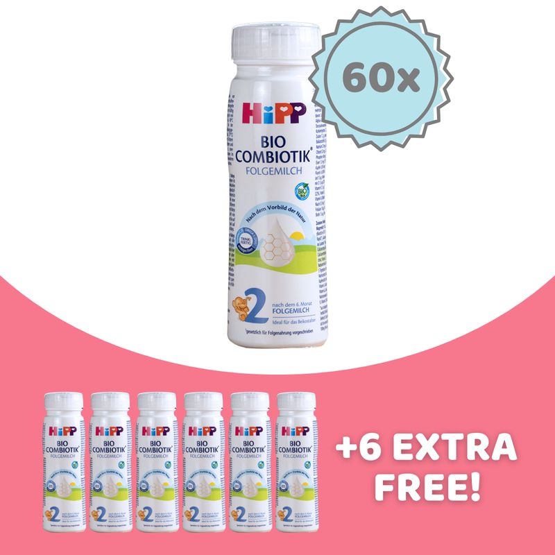 HiPP Ready to Feed Stage 2 (6+ Months) - 200ml (60 Bottles)