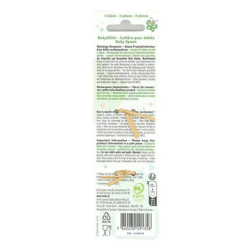 Holle Baby Spoons (4+ Months) - 3 Packs