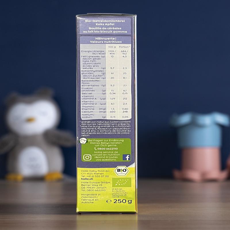 Holle Organic Milk Cereal Biscuits with Apple (6+ Months) - 250g