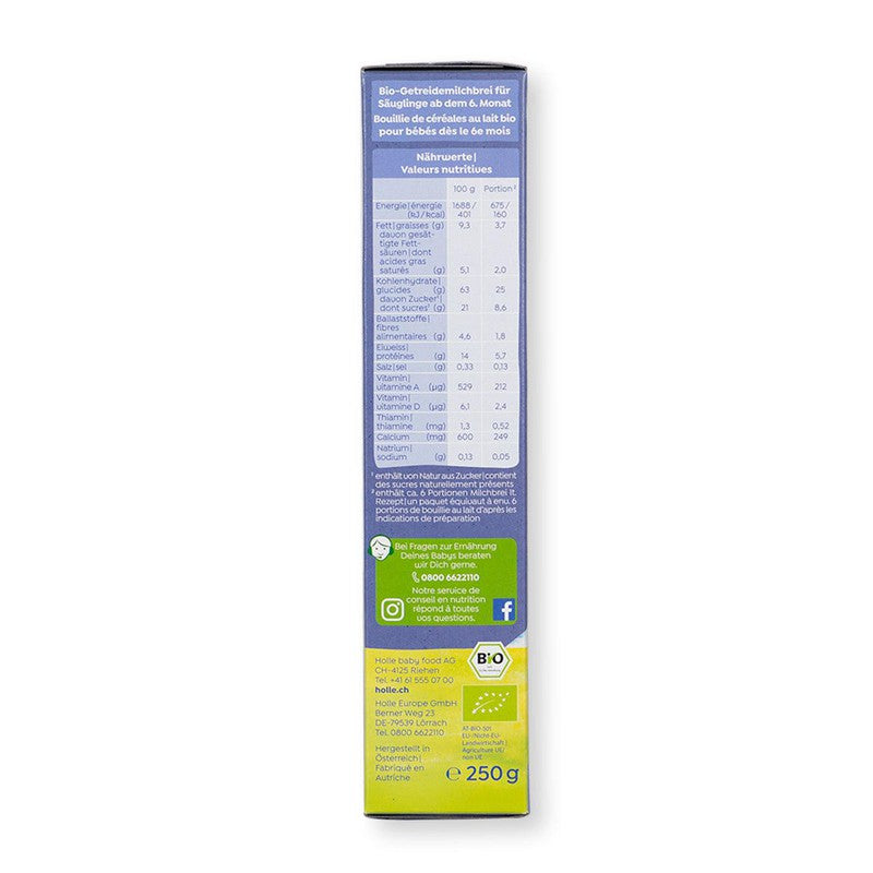 Holle Organic Milk Cereal with Bananas (6+ Months) - 250g