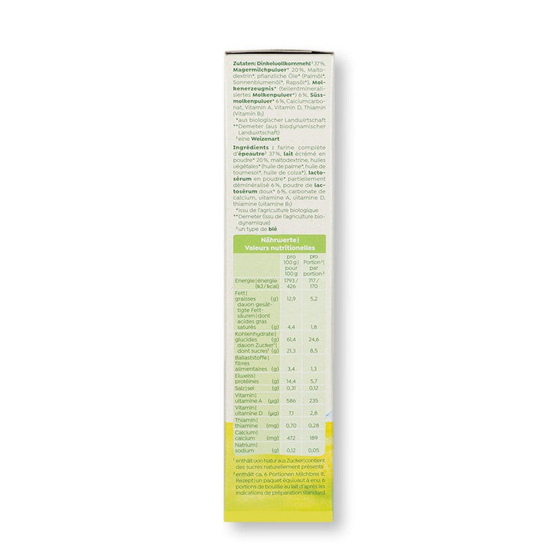 Holle Organic Milk Cereal with Spelt (5+ Months) - 250g
