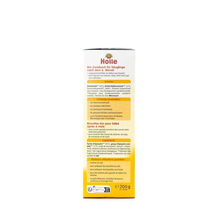 Holle Snack - Spelt Baby Rusks (6+ Months), 200g - 3 Packs