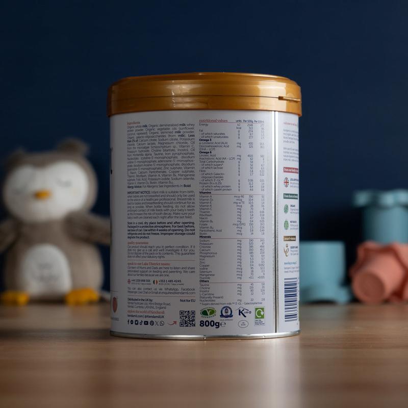 Kendamil Organic Stage 1 (0-6 Months) First Infant Milk Formula (800g): UK Version
