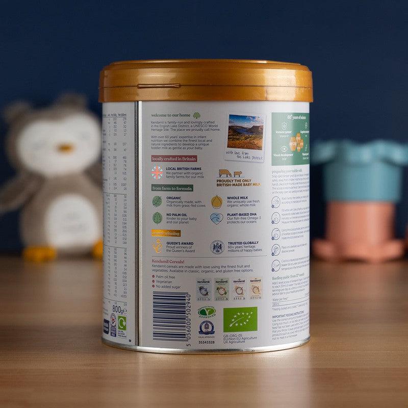 Kendamil Organic Stage 3 (12+ Months) Toddler Milk Formula (800g): UK Version