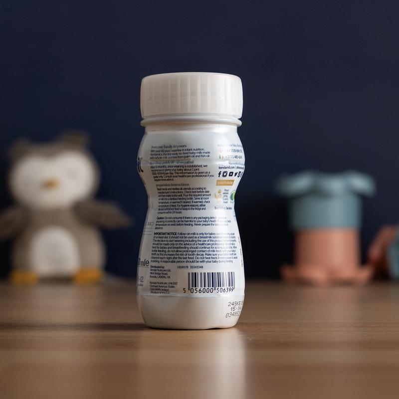 Kendamil Ready to Feed Stage 2 (6+ Months) Follow-on Milk Formula (250ml) - 60 Bottles: UK Version