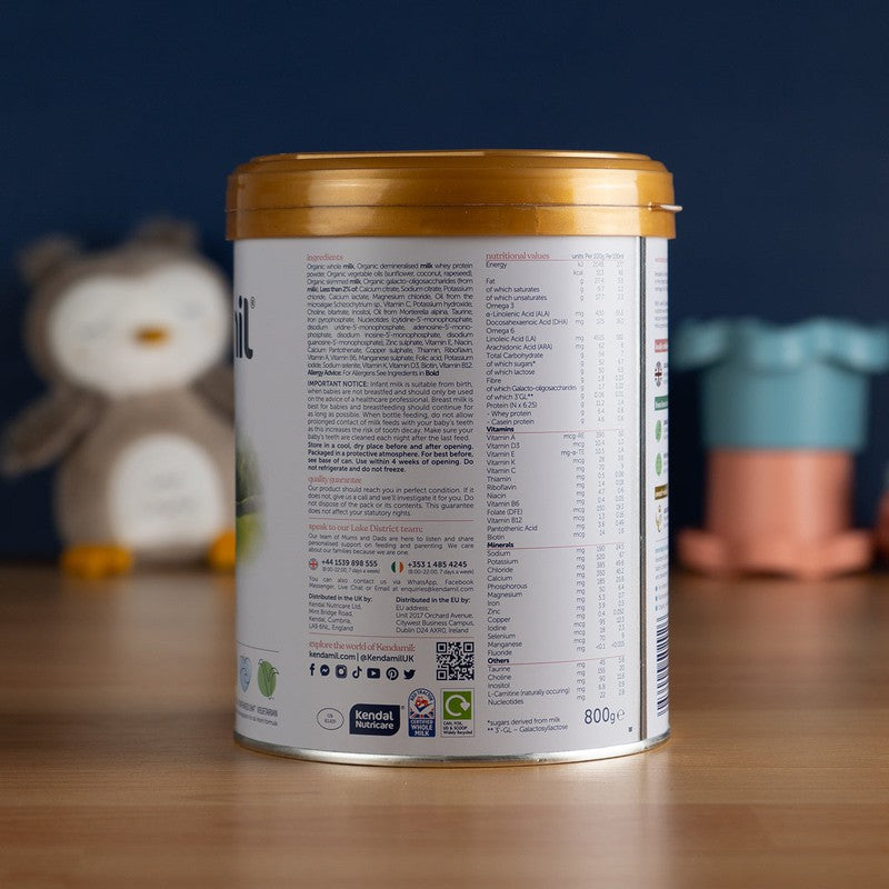 Kendamil Stage 1 (0-6 Months) Organic First Infant Milk Formula (800g)