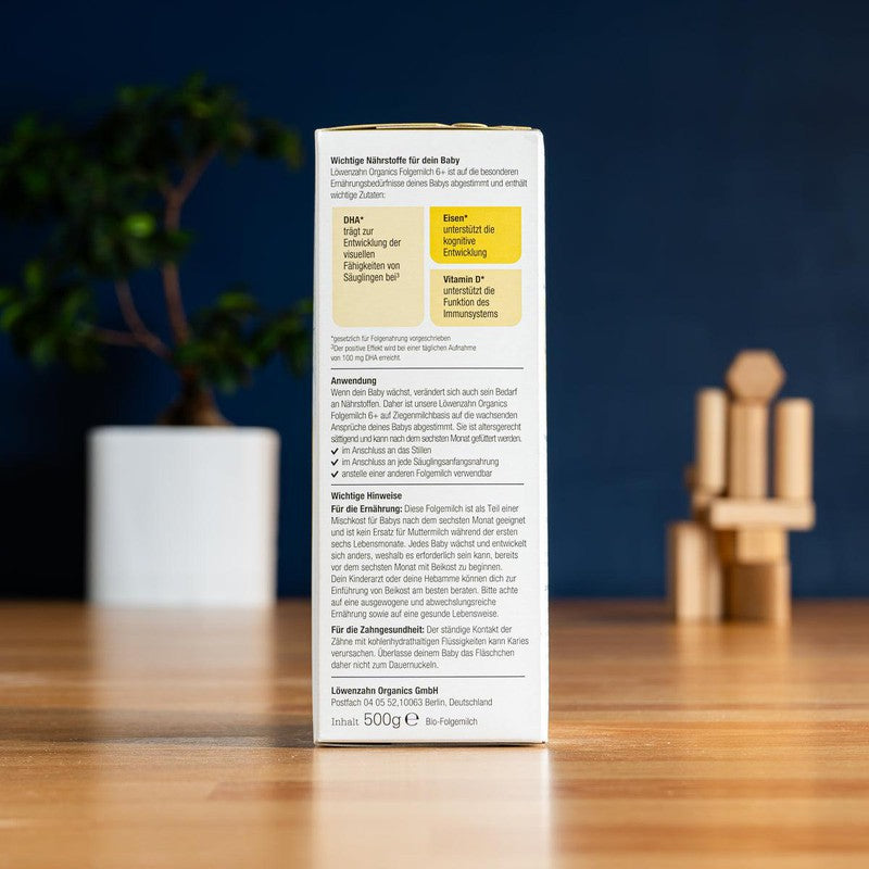 Löwenzahn Organics Goat Stage 2 (6-12 Months) Follow-On Formula (500g)