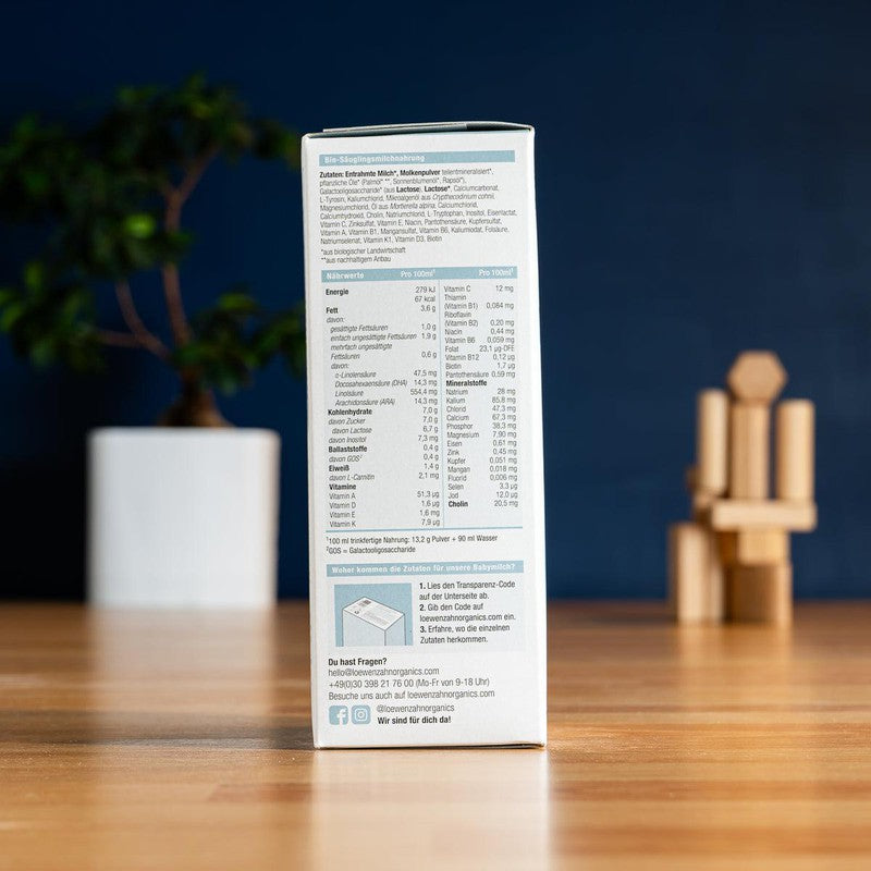 Löwenzahn Organics Stage Pre (0-6 Months) Infant Formula (500g)